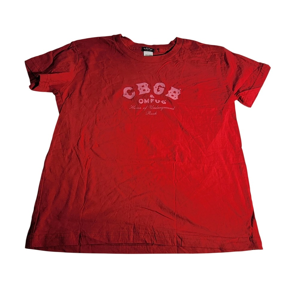 CBGB OMFUG Home of Underground Rock Graphic T-Shirt Red XL USA Made
